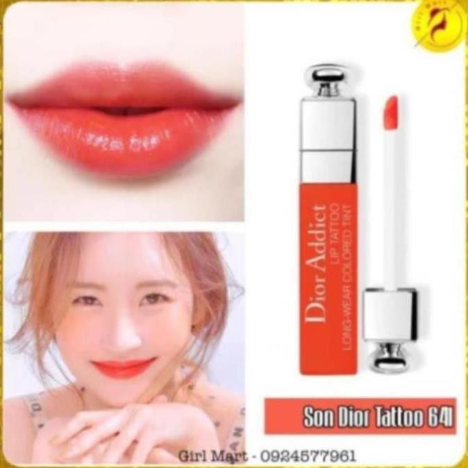 Dior Addict Lip Tattoo chính hãng mới nhất đáng mua nhất mọi thời đại son màu cam đất, cam đỏ, đỏ berry, hồng san hô