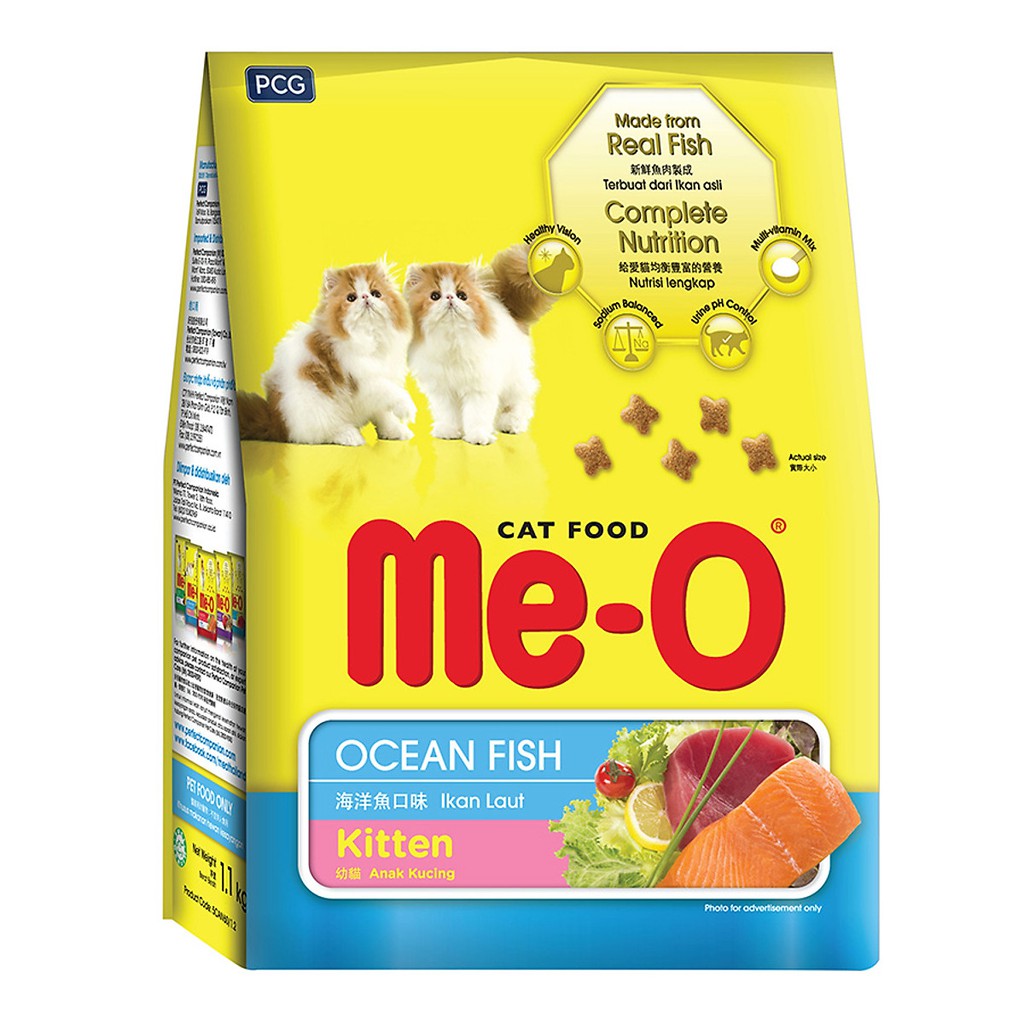 [Mã PET50 giảm 10% - tối đa 50K đơn 250K] Thức ăn hạt cho mèo Me-o Kitten cho mèo con 1,1kg