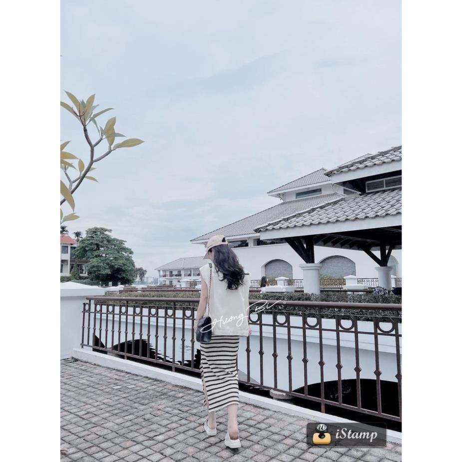 [ 𝐅𝐑𝐄𝐄 𝐒𝐇𝐈𝐏 ] SÉT NỈ XỐP VÁY KẺ NGANG BODY