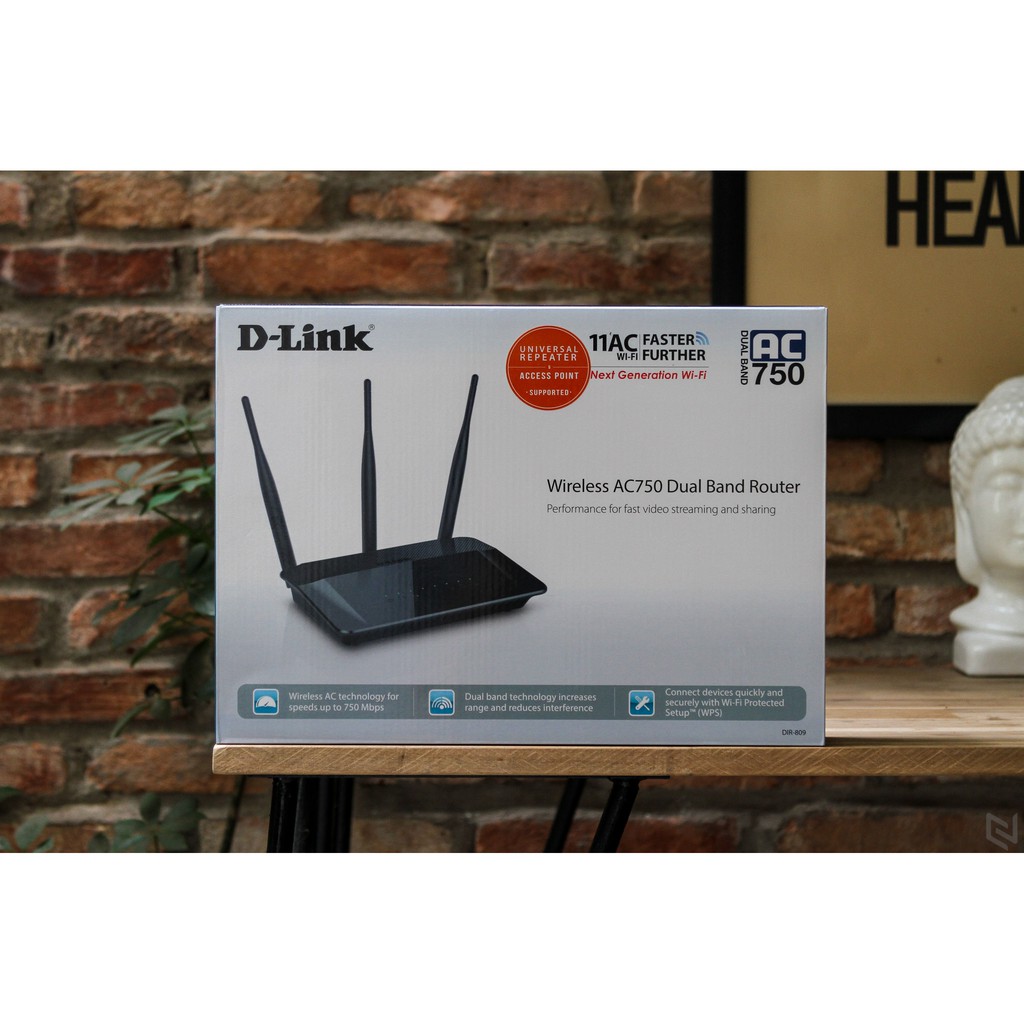 Phát wifi CHUẨN dlink DIR-809 ac750 HÀNG CHÍNH HÃNG