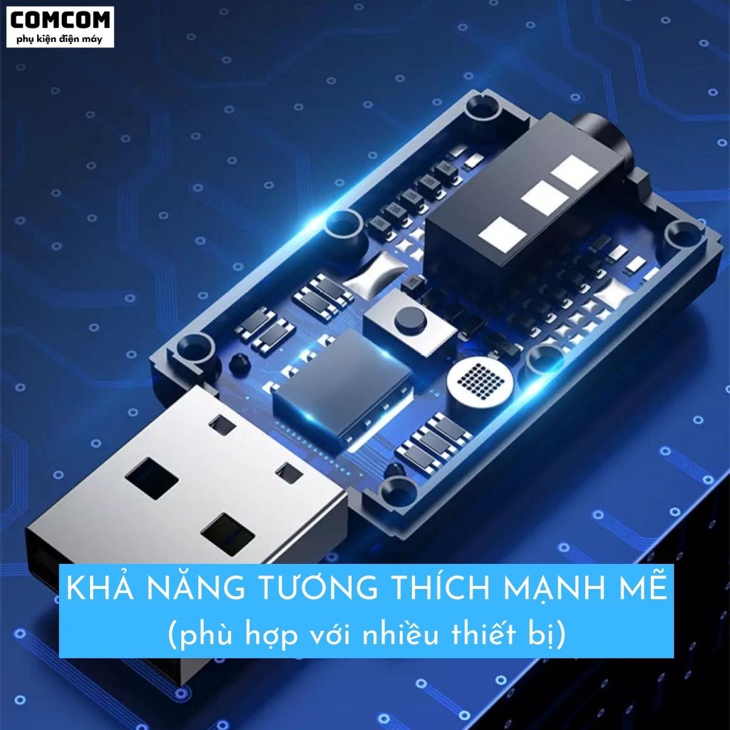 Thiết bị thu phát âm thanh M010 - USB bluetooth 5.0 dùng cho máy tính, laptop, amply, tivi, ôtô với tai nghe và loa kéo