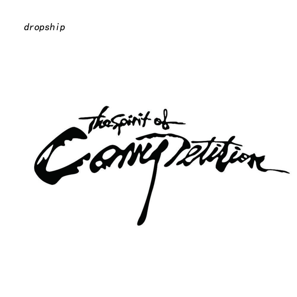 Miếng Dán Trang Trí Xe Hơi In Chữ Spirit of Competition Phản Quang Độc Đáo