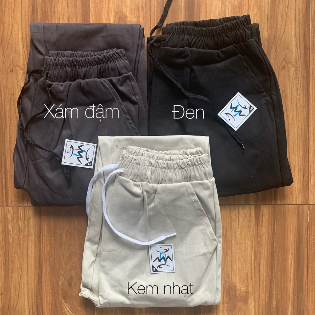 Quần Jogger Kaki Khóa Zip hàng có sẵn form 45-110kg ơi