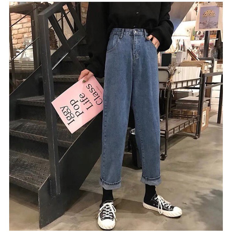 [ VÌ SAO CHỌN EM!! ] QUẦN JEAN ỐNG RỘNG NỮ CAO CẤP HADI LƯNG SIÊU CAO MÀU XANH ĐẬM CỰC SANG CHẢNH-NL23022058
