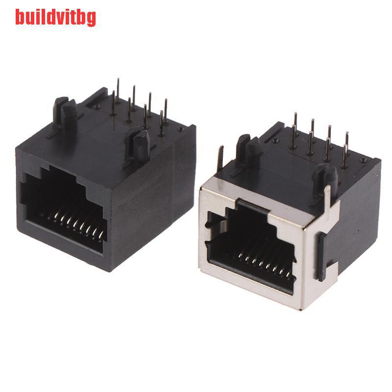 Set 10 Đầu Nối Dây Cáp Mạng 8 Pin Rj45 Bằng Kim Loại