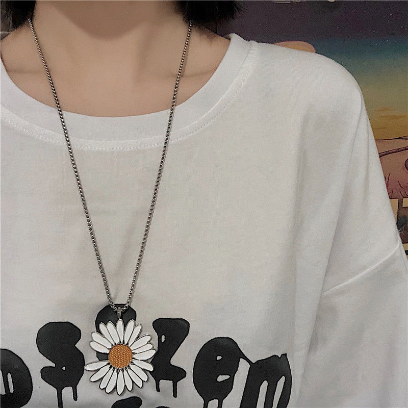 Dây Chuyền Mặt Hoa Cúc Nhỏ Phong Cách Hip Hop Thời Trang Unisex 22194