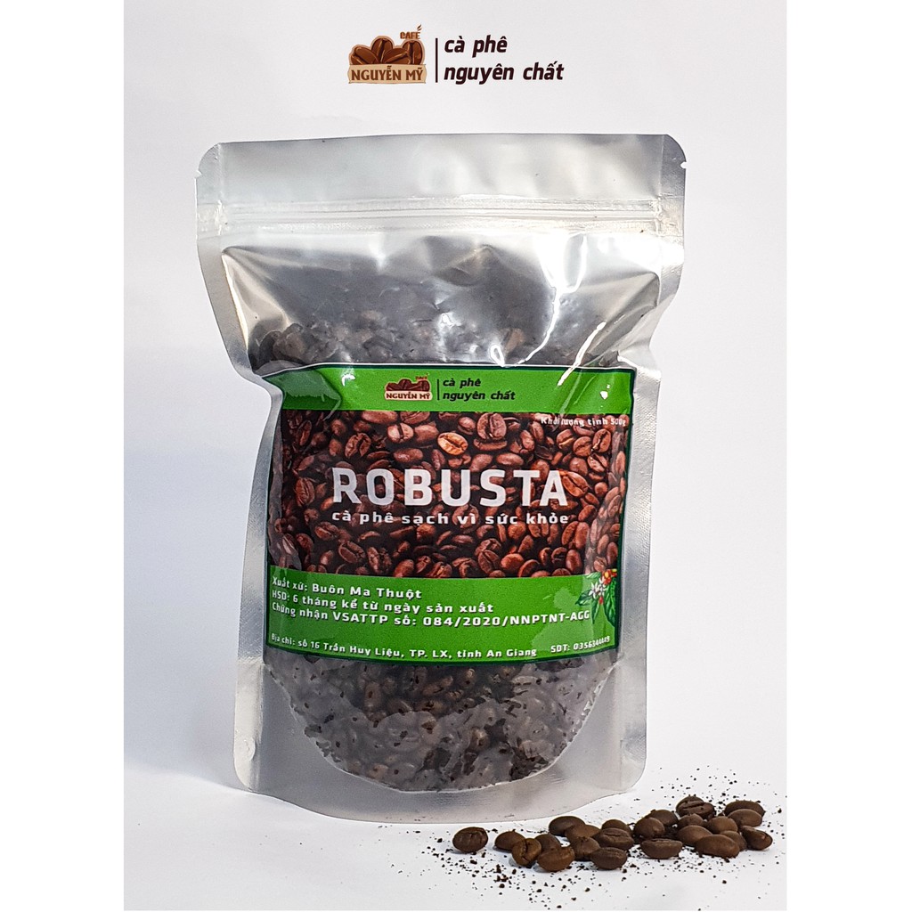 Cà phê Robusta, vối xay, pha phin, bột nguyên chất 100% ít bơ loại 250g - 1Kg