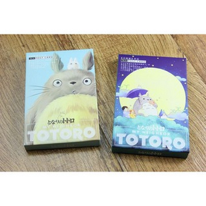 Postcard Totoro hộp ảnh bộ ảnh có ảnh dán + lomo + postcard bưu thiếp anime chibi quà tặng độc đáo