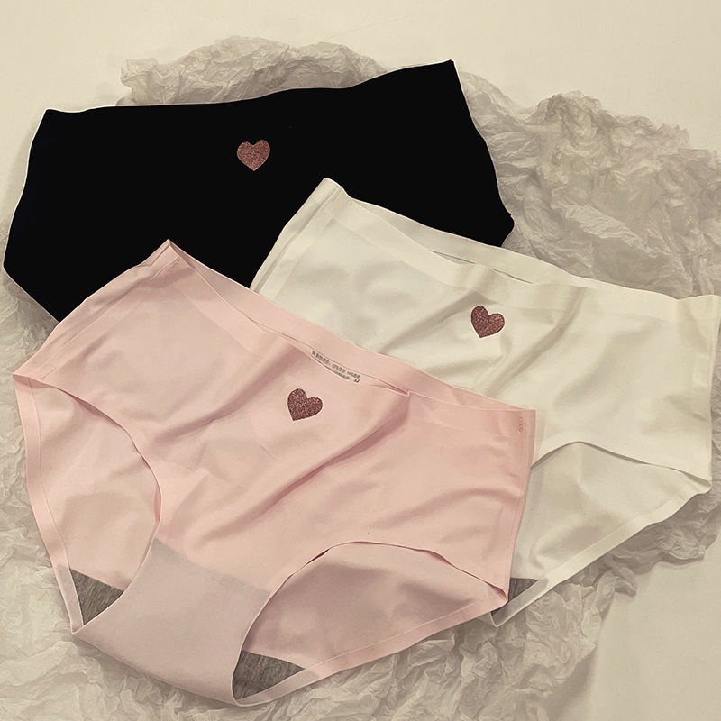Quần Lót Lụa Lạnh Không Đường May Kháng Khuẩn Nâng Hông Gợi Cảm Cho Nữ