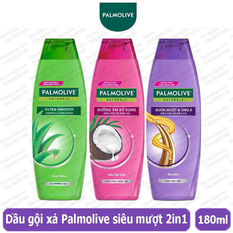 Dầu gội xả Palmolive siêu mượt 2in1 180ml