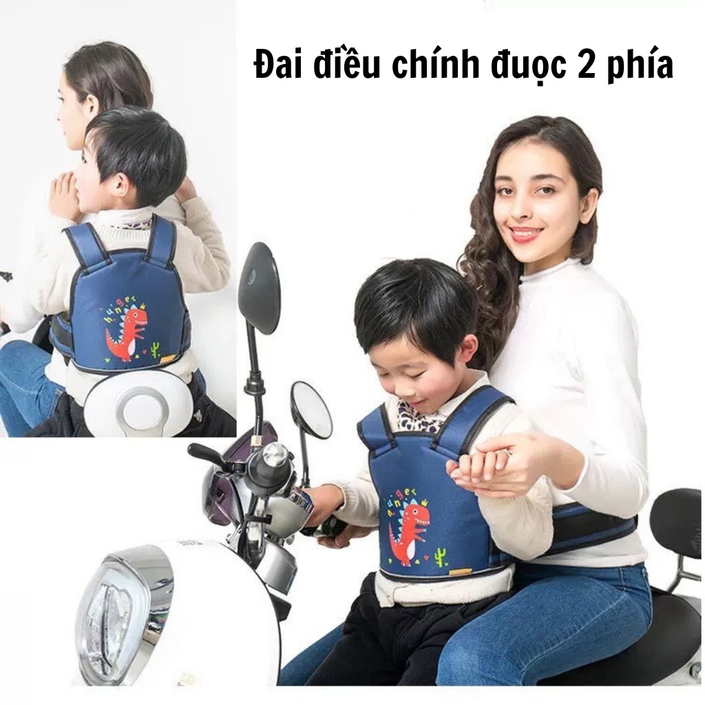 Đai đi xe máy cho bé, Đai Xe Máy Đảm Bảo An Toàn Cho Bé