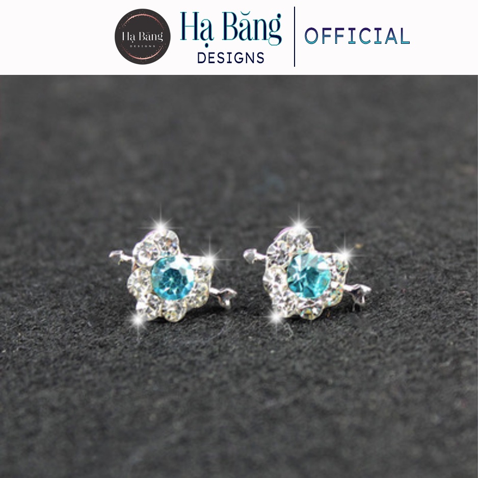 Bông tai nữ đính đá Hạ Băng Designs nhiều kiểu dáng phong cách đơn giản dễ kết hợp