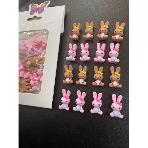 Charm gấu, thỏ, nơ, kẹo đính móng- phụ kiện nail
