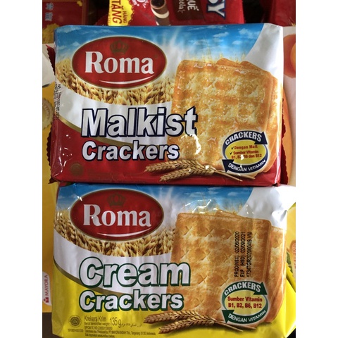 Bánh quy giòn Roma Malkist crackers 135g