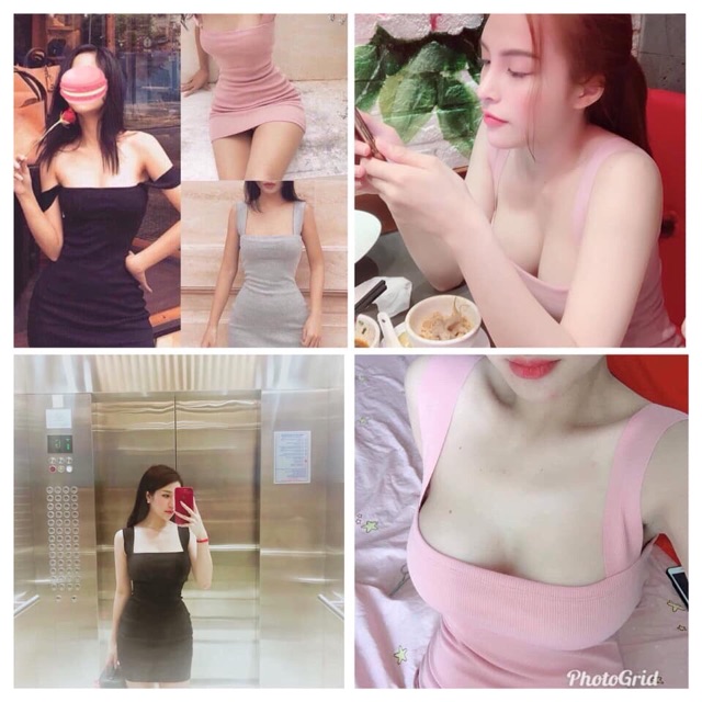 Xả hàng - Váy ôm body dây vải tôn dáng, Đầm hai dây form ôm dang ngắn SM375 - NhiNhi Shop | BigBuy360 - bigbuy360.vn