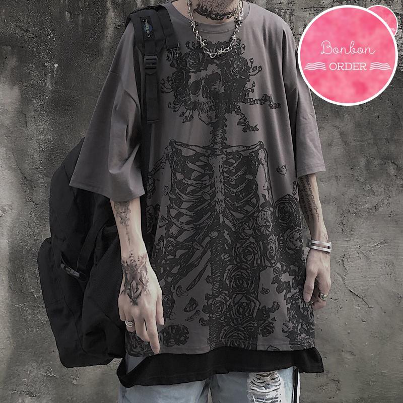 Áo Thun Form Rộng Tay Lỡ Hình Xương