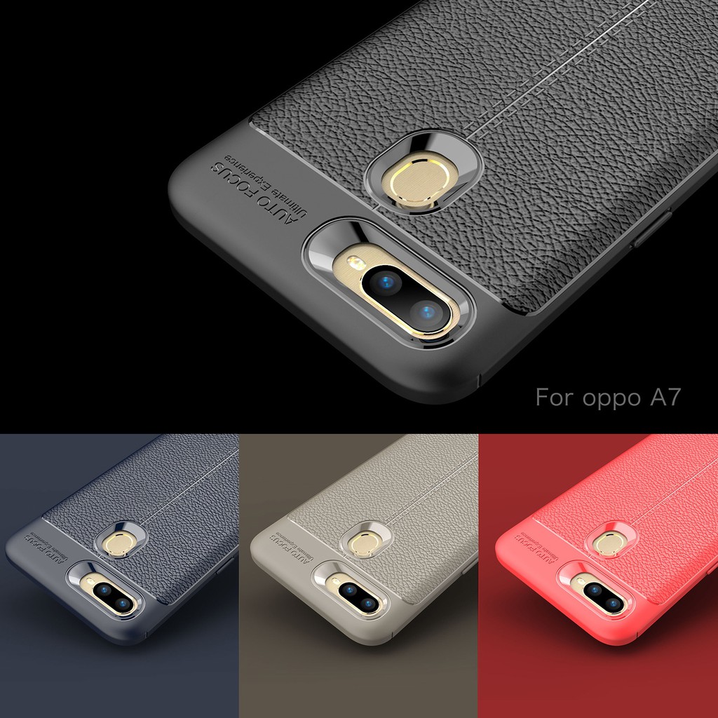 Ốp lưng Oppo A5s / Oppo A7 / Oppo A12 FREESHIP Từ 50k vân da hiệu Auto Focus cao cấp