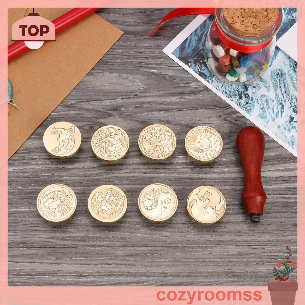 Sáp Vintage Sealing Wax Stamp Head DIY Dedicated Seal Stamp Replace Copper Head