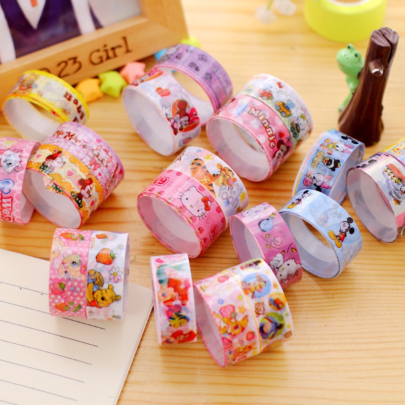 Cuộn Sticker Washi Hình Dễ Thương