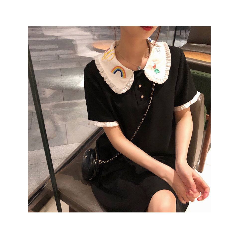 NRVP Đầm chiffon form rộng size lớn che phủ vòng bụng thời trang mùa hè cho nữ