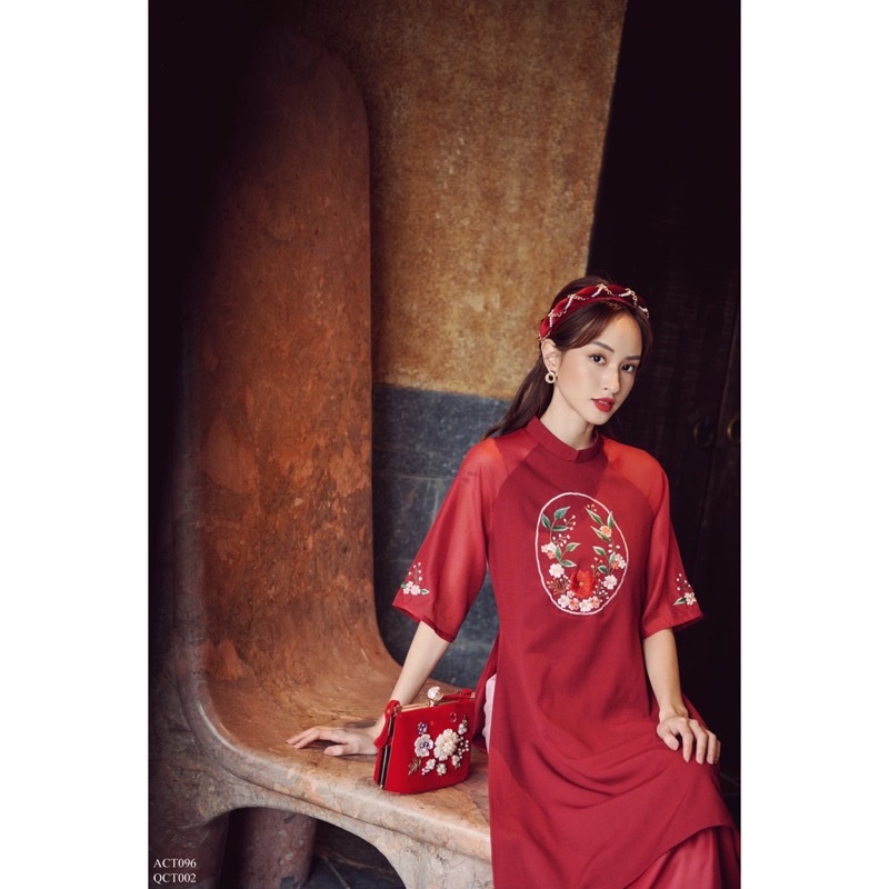 áo dài tiin store áo dài đỏ