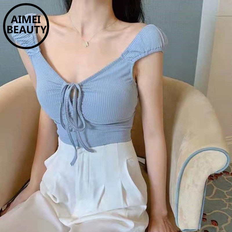 Áo Hai Dây Dệt Kim Co Giãn Thời Trang 2021 Cho Nữ