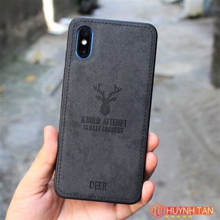 Ốp lưng Xiaomi vân da khắc hình Nai (Bộ 1)