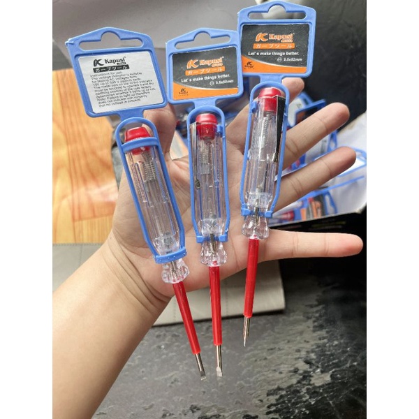 0Bút Thử Điện KAPUSI JAPAN 3.5 × 52 mm loại tốt 1 đầu