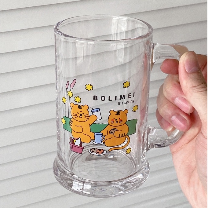Cốc, Ly Cối Cao Có Tay Cầm Hình Hổ Spring Summer Tiger