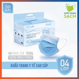 Hộp khẩu trang y tế 4 lớp kháng khuẩn cao cấp