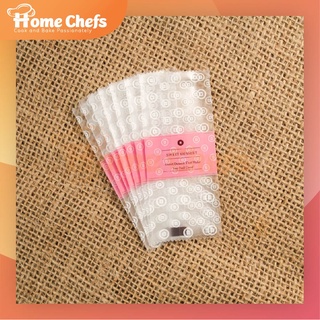 Túi đựng kẹo Nougats mẫu chấm kẻ hồng, vàng tập 200 chiếc