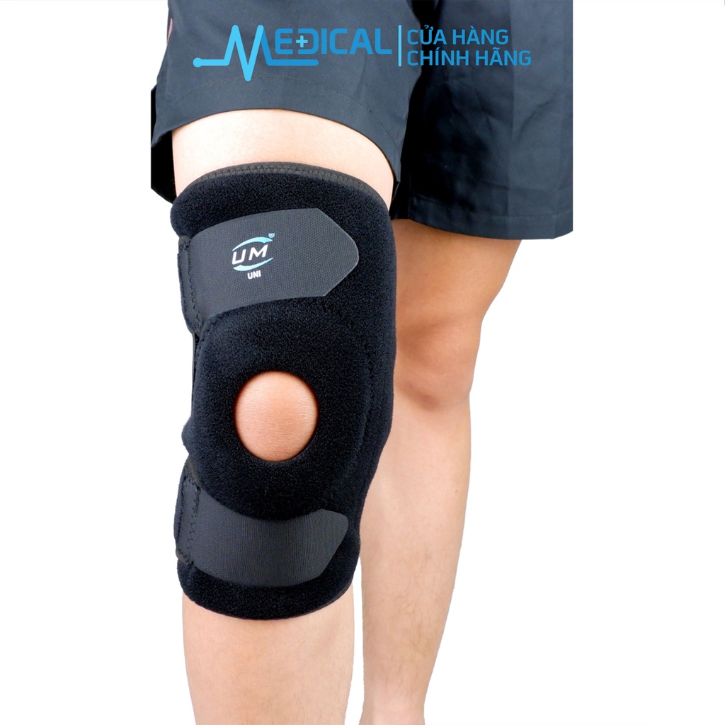 Bó gối đai dán không nẹp UNITED MEDICARE Neoprene F07 màu đen - MEDICAL