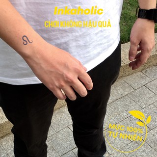 [CHÍNH HÃNG]💧Hình Xăm Tạm Thời Inkaholic 🎄 Giữ Hình 2 Tuần 💯 Chiết xuất Tự Nhiên 💦 - Cung Sư Tử