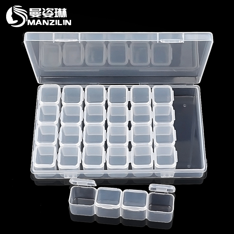 Nail Tools 28 Jewelry Packaging Boxes Detachable Plastic Box Nail Accessories Sub Box Fall Proof Box