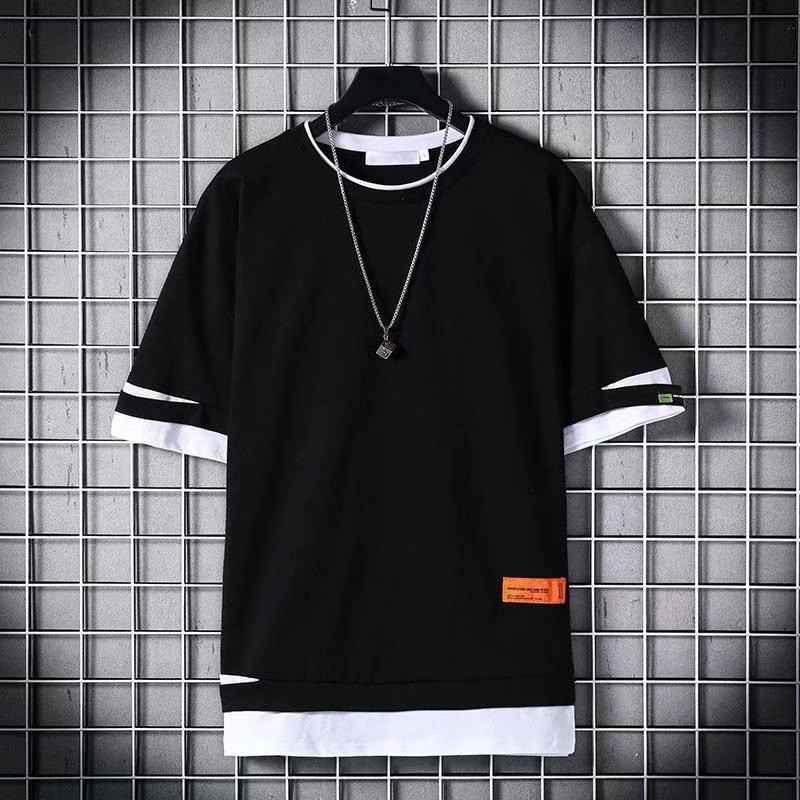 Men's fashion round-neck short-sleeved T-shirt