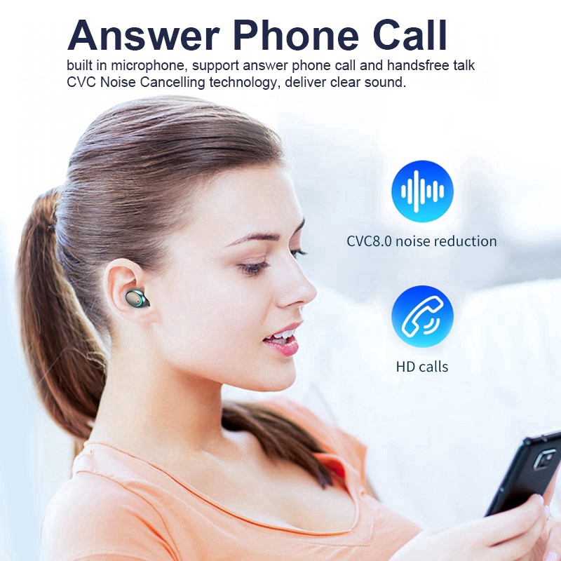 Tai nghe kết nối bluetooth 5.0 không dây F9-5 TWS có micro và phụ kiện | BigBuy360 - bigbuy360.vn