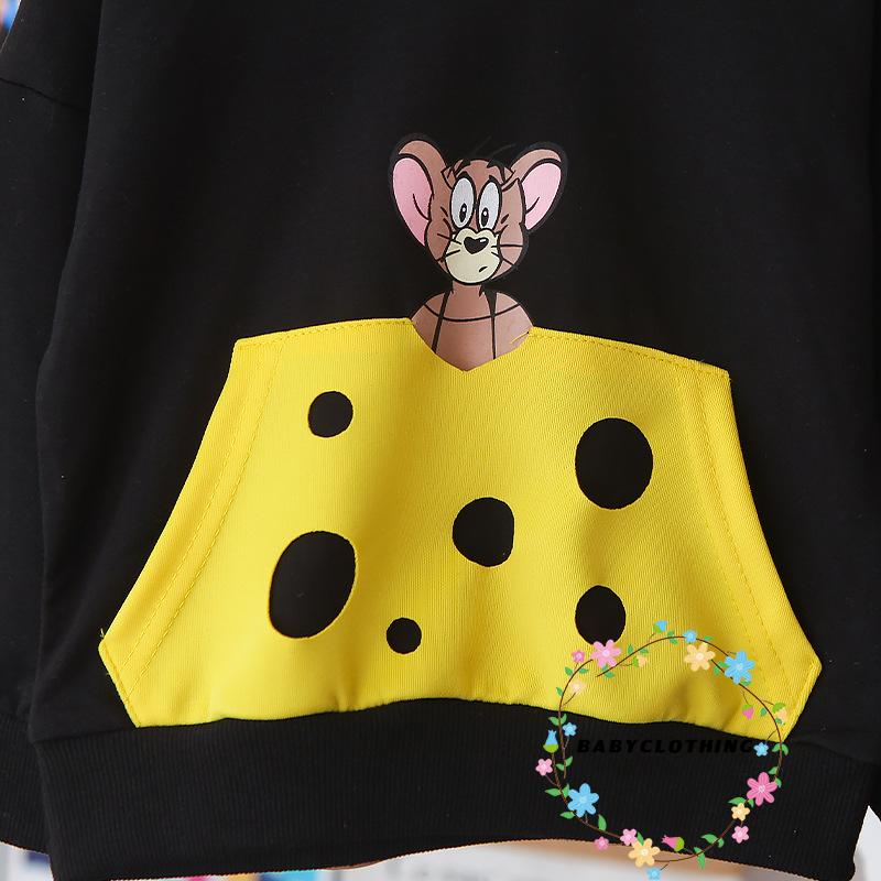 Áo Hoodie Dài Tay In Hình Chuột Mickey Thời Trang Cho Bé Trai