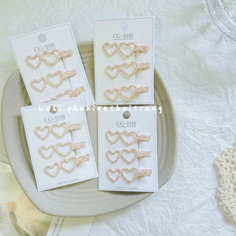(Bộ 3 Cái) Kẹp Tóc Hoa Anh Đào Dễ Thương Xinh Xắn Cho Nữ