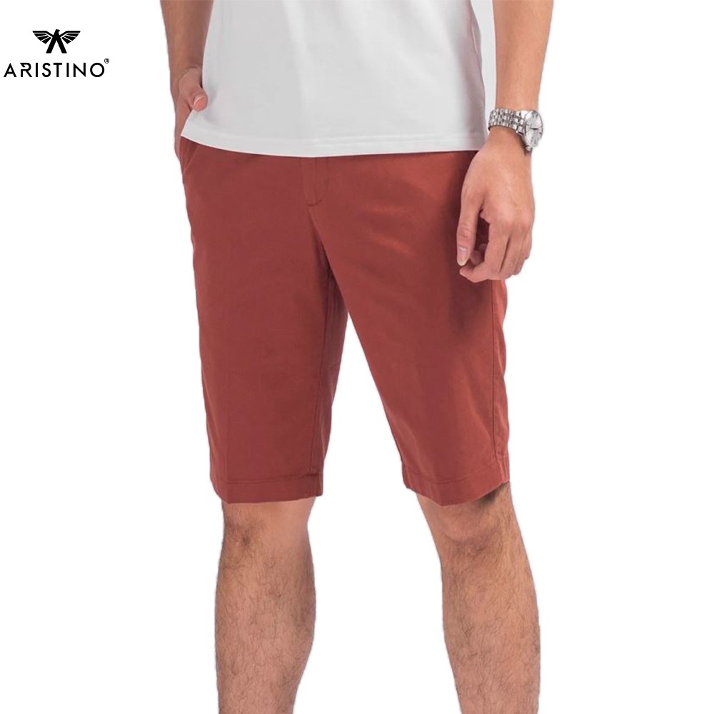 Quần short nam Aristino chất cotton thoáng mát, thấm hút mồ hôi tốt -  ASO052S8