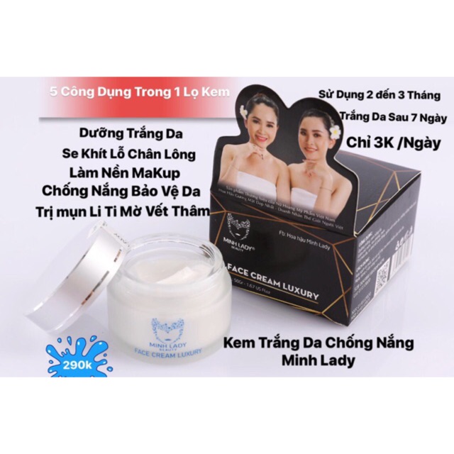 {HÓT} Kem face luxury Minh Lady Beauty