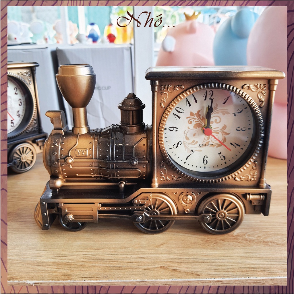 Có Sẵn Đồng Hồ Hình Xe Lửa Phong Cách Vintage Trang Trí Nhà Cửa Nhớ Gift Shop