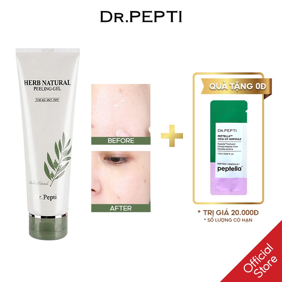 Tẩy Da Chết Mịn Và Sáng Da Dr.Pepti+ Herb Natural Peeling Gel 130ml