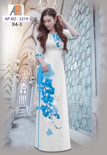 Vải áo dài in hoa lan
