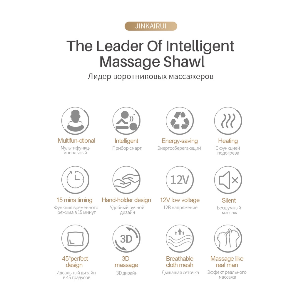 Massage cổ và vai nhiệt hồng ngoại Jinkairui