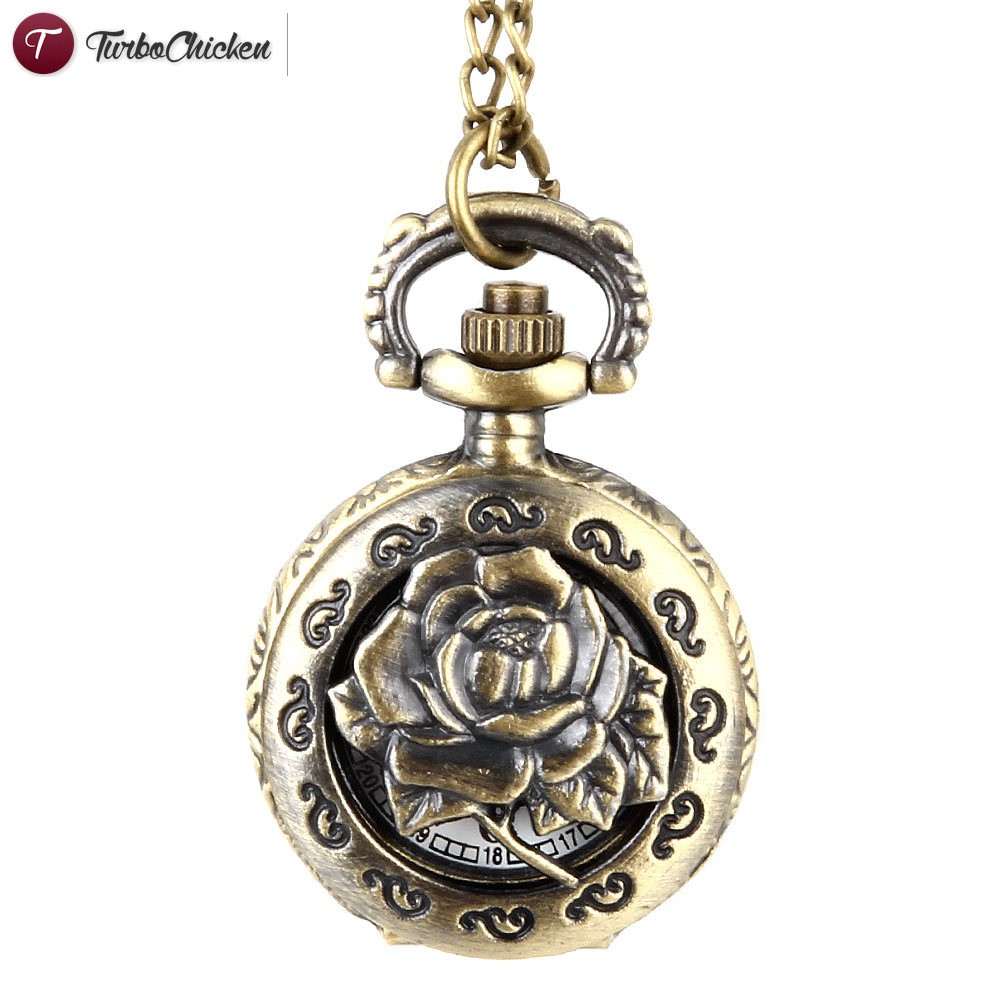 Đồng hồ quả quýt chạm khắc tinh xảo hình bông hoa phong cách vintage | BigBuy360 - bigbuy360.vn