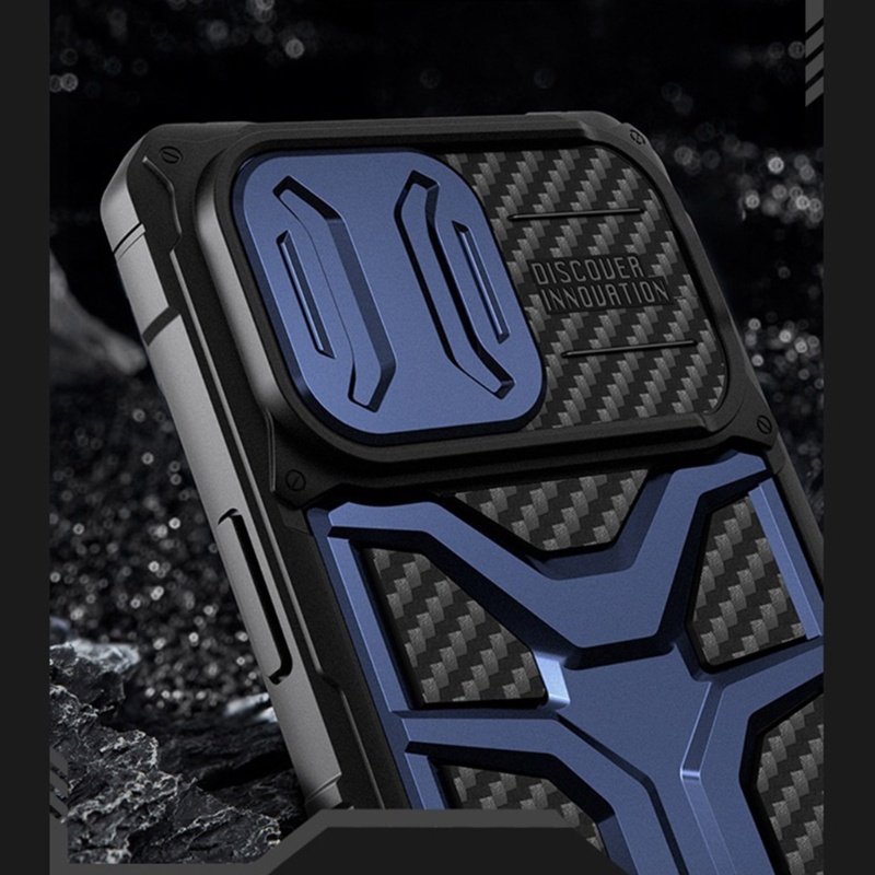 Ốp Điện Thoại Kèm Giá Đỡ Từ Tính Và Thanh Trượt Bảo Vệ Camera Có 3 Màu Cho Won 14 Pro Max