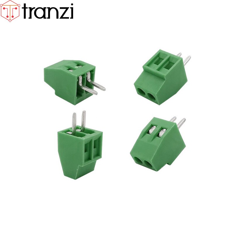 Cầu đấu 2.54mm KF128 2.54 2P chân cắm thẳng xanh - túi 10 cái