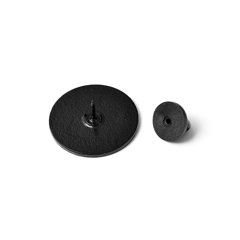 Trâm cài áo QIHE JEWELRY hình tròn màu trắng và đen thời trang độc đáo