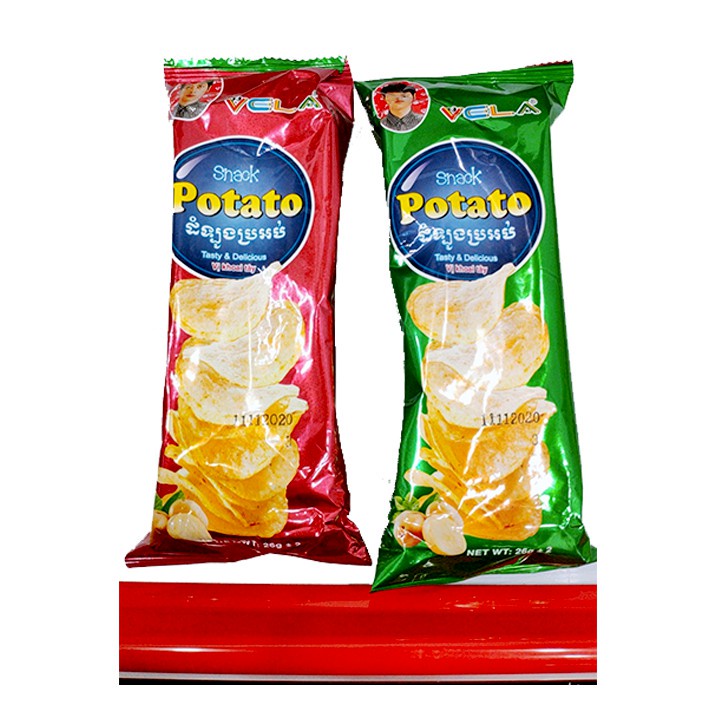 Bim Bim Snack Khoai Tây Potato Miếng bào mỏng VeLa, Đồ Ăn Vặt Cổng Trường