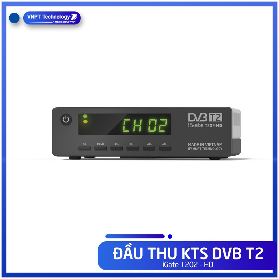 Đầu thu truyền hình KTS mặt đất DVB-T2 iGate T202HD